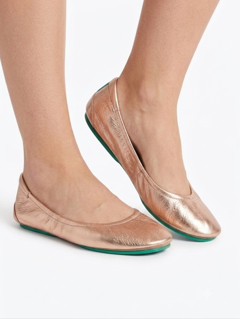 Tieks Rose Gold Glam Ballet Flats Size 8